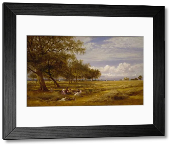 Framed Print : An English Hayfield, 1878. Creator: Benjamin Williams Leader Framed Print : An English Hayfield, 1878. Creator: Benjamin Williams Leader