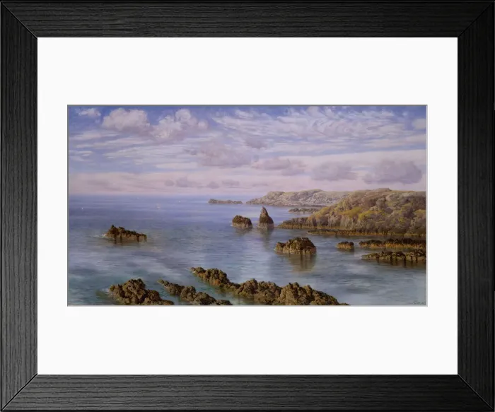 Framed Print : Southern Coast of Guernsey, 1875. Creator: John Brett Framed Print : Southern Coast of Guernsey, 1875. Creator: John Brett