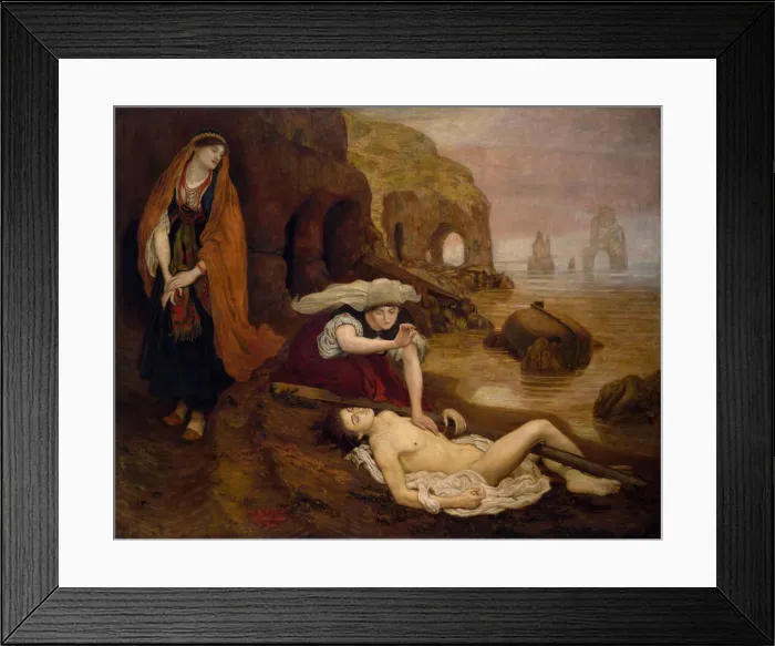 Framed Print : Finding of Don Juan by Haidee, c1870. Creator: Ford Madox Brown Framed Print : Finding of Don Juan by Haidee, c1870. Creator: Ford Madox Brown