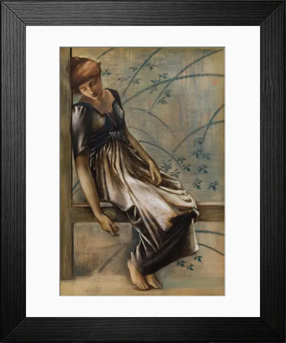 Framed Print : The Briar Rose Series - Study for The Garden Court, 1889 Framed Print : The Briar Rose Series - Study for The Garden Court, 1889