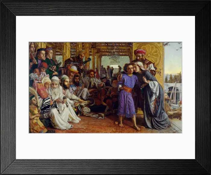 Framed Print : The Finding of the Saviour in the Temple, 1854-55. Creator: William Holman Hunt Framed Print : The Finding of the Saviour in the Temple, 1854-55. Creator: William Holman Hunt