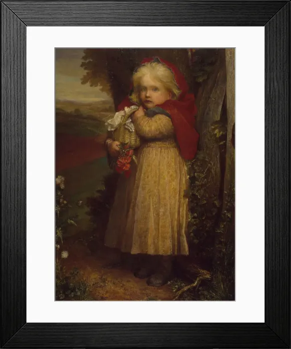 Framed Print : Little Red Riding Hood, 1890. Creator: George Frederick Watts Framed Print : Little Red Riding Hood, 1890. Creator: George Frederick Watts