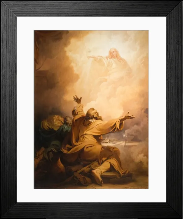 Framed Print : Christ Appearing To The Disciples At Emmaus, 1797. Creator: Philip James de Loutherbourg Framed Print : Christ Appearing To The Disciples At Emmaus, 1797. Creator: Philip James de Loutherbourg