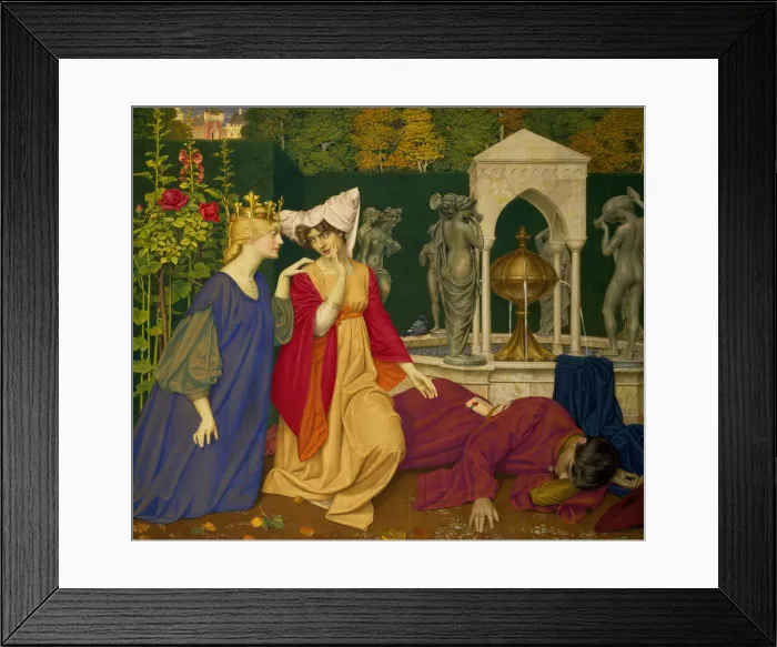 Framed Print : Changing the Letter, 1908. Creator: Joseph Edward Southall Framed Print : Changing the Letter, 1908. Creator: Joseph Edward Southall