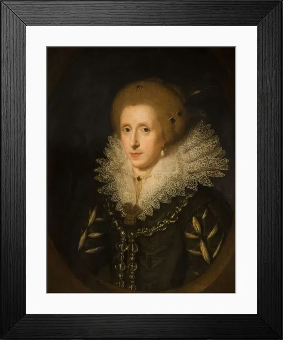 Framed Print : Lady Of The Brereton Family, 1600-1625. Creator: Unknown Framed Print : Lady Of The Brereton Family, 1600-1625. Creator: Unknown
