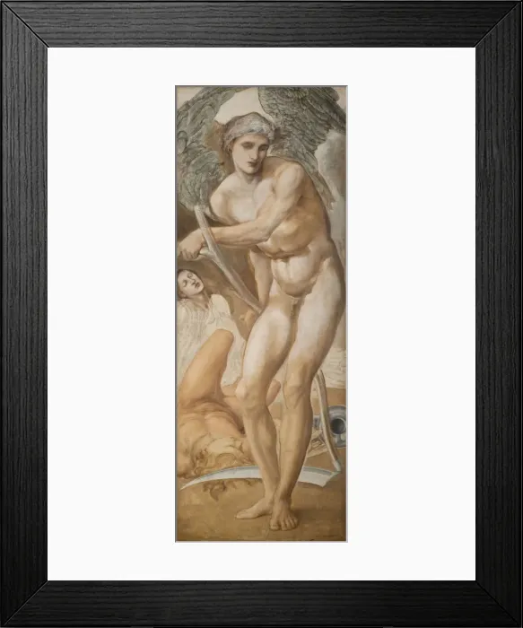 Framed Print : Troy Triptych - Study of Oblivion conquering Fame, 1875 Framed Print : Troy Triptych - Study of Oblivion conquering Fame, 1875