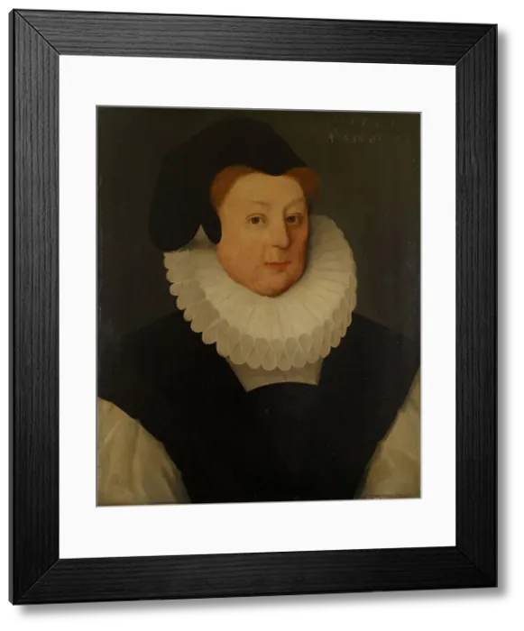 Framed Print : Portrait of Katherine, Lady Gresley, 1585. Creator: Unknown Framed Print : Portrait of Katherine, Lady Gresley, 1585. Creator: Unknown