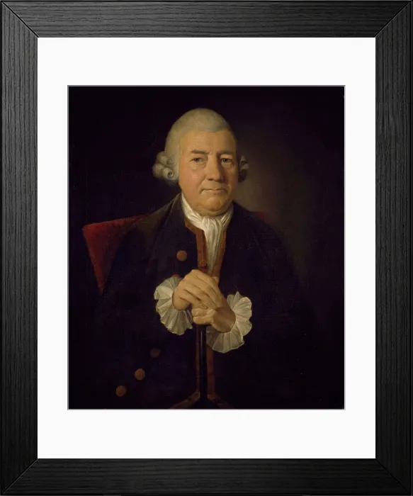 Framed Print : Portrait of John Baskerville (1706-1775), 1774. Creator: James Millar Framed Print : Portrait of John Baskerville (1706-1775), 1774. Creator: James Millar