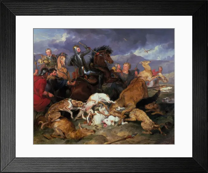 Framed Print : The Hunting of Chevy Chase, 1826. Creator: Edwin Henry Landseer Framed Print : The Hunting of Chevy Chase, 1826. Creator: Edwin Henry Landseer