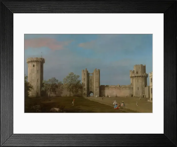 Framed Print : Warwick Castle, East Front from the Courtyard, 1752. Creator: Canaletto Framed Print : Warwick Castle, East Front from the Courtyard, 1752. Creator: Canaletto