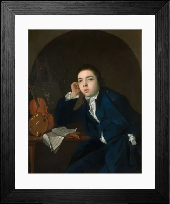 Framed Print : Self-Portrait, 1766. Creator: James Millar Framed Print : Self-Portrait, 1766. Creator: James Millar