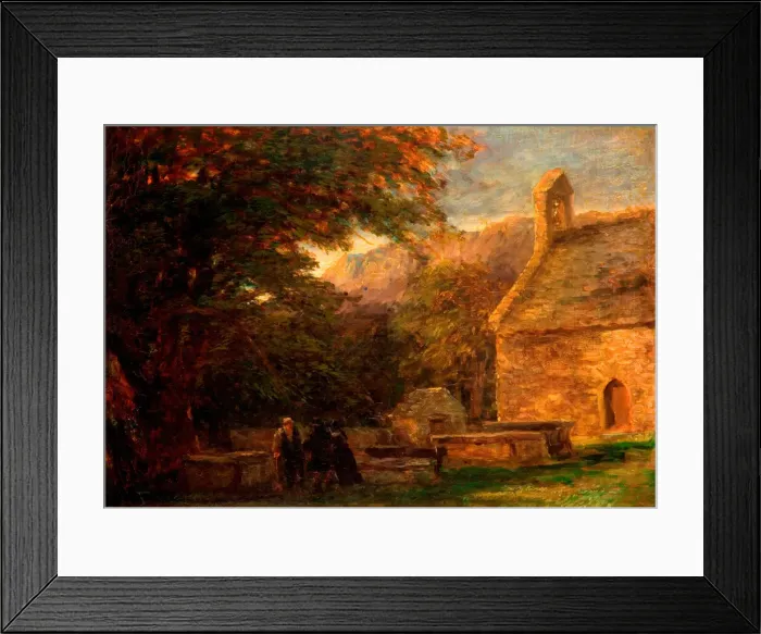 Framed Print : The Church, Bettws-y-Coed, 1844-1856. Creator: David Cox the elder Framed Print : The Church, Bettws-y-Coed, 1844-1856. Creator: David Cox the elder