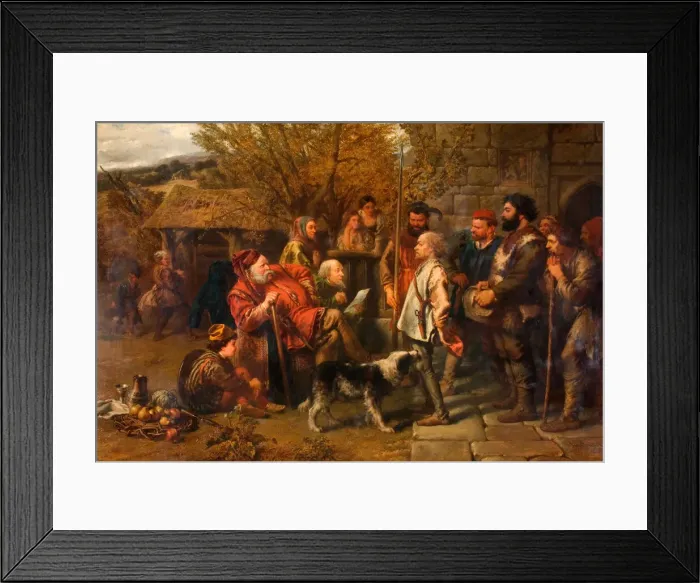 Framed Print : Sir John Falstaff Reviewing His Ragged Regiment, 1858. Creator: Sir John Gilbert Framed Print : Sir John Falstaff Reviewing His Ragged Regiment, 1858. Creator: Sir John Gilbert