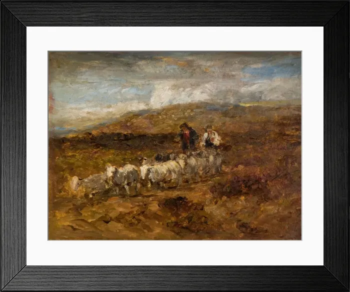 Framed Print : Welsh Shepherds, 1841. Creator: David Cox the elder Framed Print : Welsh Shepherds, 1841. Creator: David Cox the elder