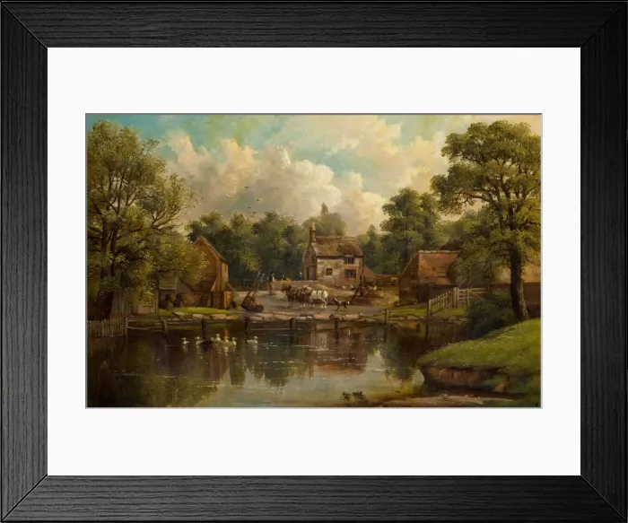 Framed Print : Farm in Wood Lane, Handsworth, 1850-1908. Creator: John Joseph Hughes Framed Print : Farm in Wood Lane, Handsworth, 1850-1908. Creator: John Joseph Hughes