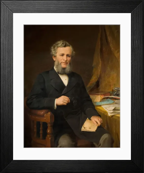 Framed Print : Portrait of The Rt. Hon. Jesse Collings (1831-1920), 1881. Creator: Jonathon Pratt Framed Print : Portrait of The Rt. Hon. Jesse Collings (1831-1920), 1881. Creator: Jonathon Pratt