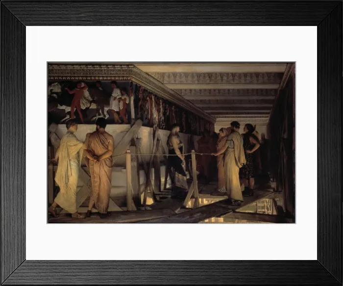 Framed Print : Pheidias and the Frieze of the Parthenon, 1868-69. Creators: Sir Lawrence Alma-Tadema Framed Print : Pheidias and the Frieze of the Parthenon, 1868-69. Creators: Sir Lawrence Alma-Tadema