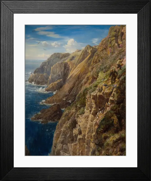 Framed Print : Lundy Island, 1857. Creator: Charles Thomas Burt Framed Print : Lundy Island, 1857. Creator: Charles Thomas Burt