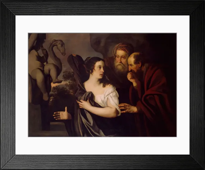 Framed Print : Susanna And The Elders, 17th century. Creator: Peter Lely Framed Print : Susanna And The Elders, 17th century. Creator: Peter Lely