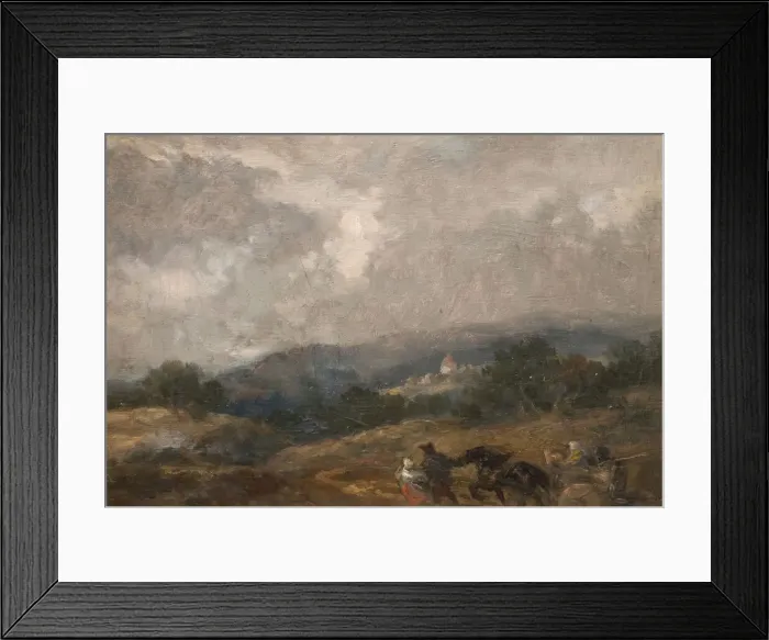 Framed Print : Landscape Sketch, 1877. Creator: Sir John Gilbert Framed Print : Landscape Sketch, 1877. Creator: Sir John Gilbert