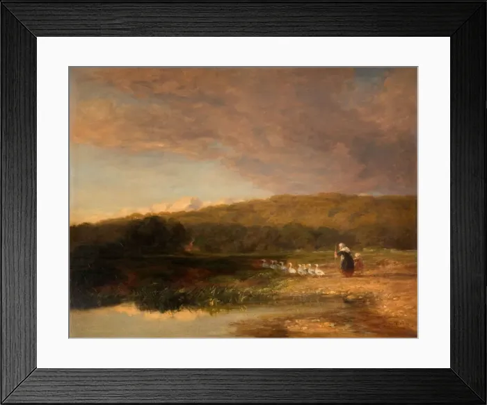 Framed Print : Evening, 1851-1853. Creator: David Cox the elder Framed Print : Evening, 1851-1853. Creator: David Cox the elder
