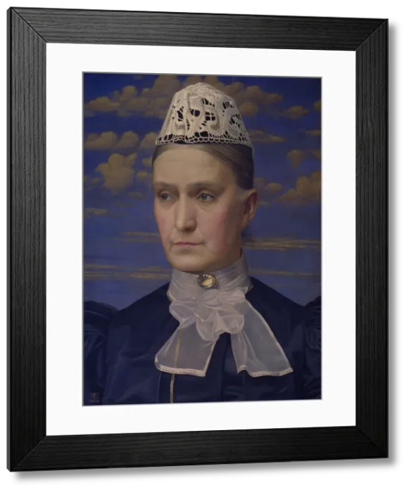 Framed Print : Portrait Of The Artists Mother, 1902. Creator: Joseph Edward Southall Framed Print : Portrait Of The Artists Mother, 1902. Creator: Joseph Edward Southall