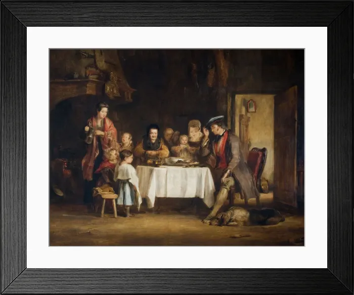 Framed Print : Grace Before Meat, 1839. Creator: David Wilkie Framed Print : Grace Before Meat, 1839. Creator: David Wilkie