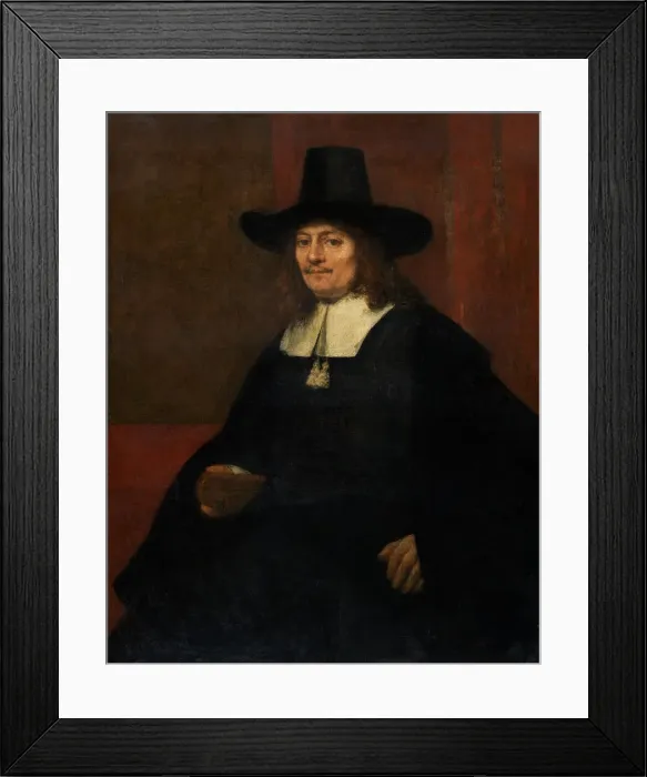 Framed Print : Portrait of a Man in a Tall Hat, c. 1663. Creator: Rembrandt Harmensz van Rijn Framed Print : Portrait of a Man in a Tall Hat, c. 1663. Creator: Rembrandt Harmensz van Rijn
