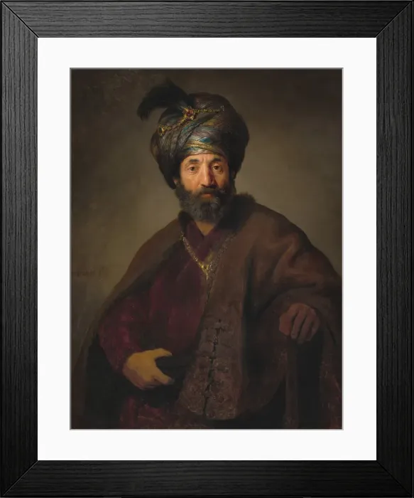 Framed Print : Man in Oriental Costume, c. 1635. Creators: Rembrandt Harmensz van Rijn Framed Print : Man in Oriental Costume, c. 1635. Creators: Rembrandt Harmensz van Rijn