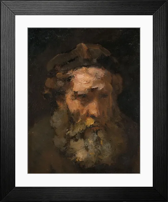 Framed Print : Head of Saint Matthew, probably early 1660s. Creator: Rembrandt Workshop Framed Print : Head of Saint Matthew, probably early 1660s. Creator: Rembrandt Workshop