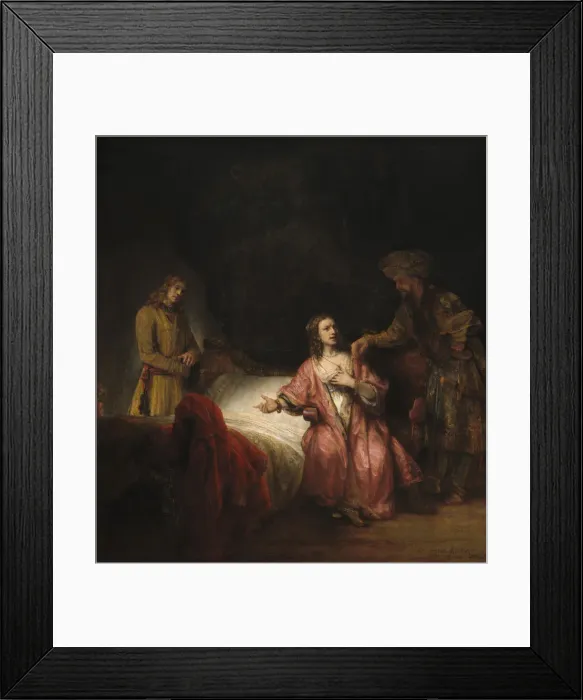 Framed Print : Joseph Accused by Potiphars Wife, 1655. Creator: Rembrandt Workshop Framed Print : Joseph Accused by Potiphars Wife, 1655. Creator: Rembrandt Workshop