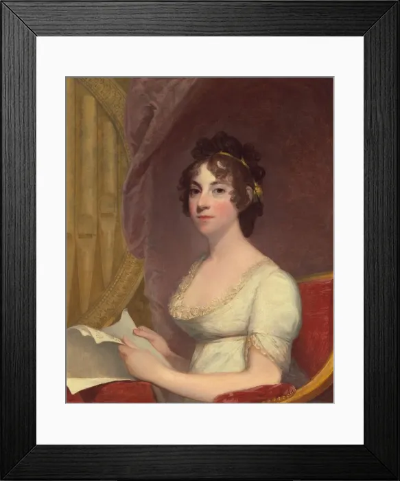 Framed Print : Anna Maria Brodeau Thornton (Mrs. William Thornton), 1804. Creator: Gilbert Stuart Framed Print : Anna Maria Brodeau Thornton (Mrs. William Thornton), 1804. Creator: Gilbert Stuart