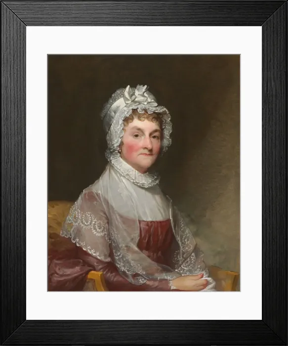 Framed Print : Abigail Smith Adams (Mrs. John Adams), 1800  /  1815. Creator: Gilbert Stuart