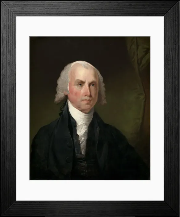 Framed Print : James Madison, c. 1821. Creator: Gilbert Stuart Framed Print : James Madison, c. 1821. Creator: Gilbert Stuart