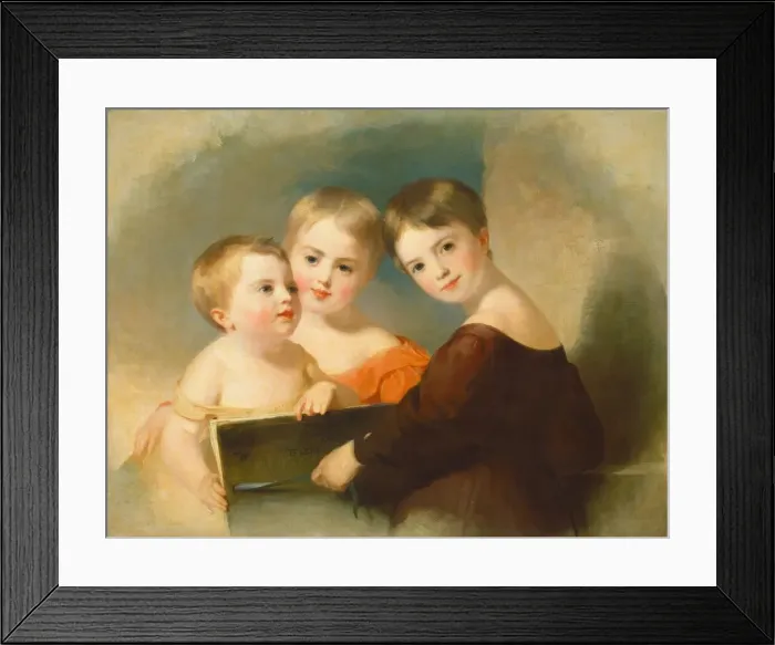 Framed Print : The Vanderkemp Children, 1832. Creator: Thomas Sully Framed Print : The Vanderkemp Children, 1832. Creator: Thomas Sully