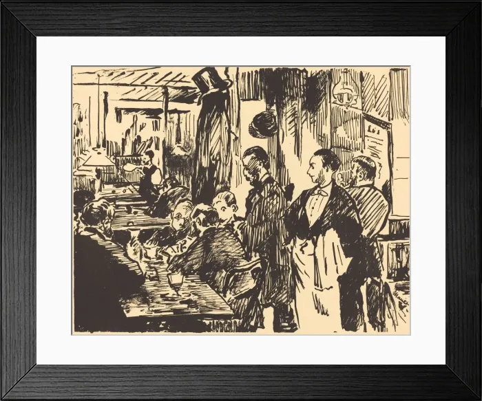Framed Print : At the Cafe(Au cafe), 1869. Creator: Edouard Manet Framed Print : At the Cafe(Au cafe), 1869. Creator: Edouard Manet