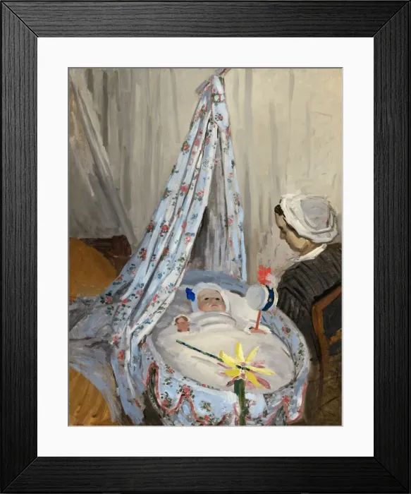 Framed Print : The Cradle - Camille with the Artists Son Jean, 1867. Creator: Claude Monet Framed Print : The Cradle - Camille with the Artists Son Jean, 1867. Creator: Claude Monet