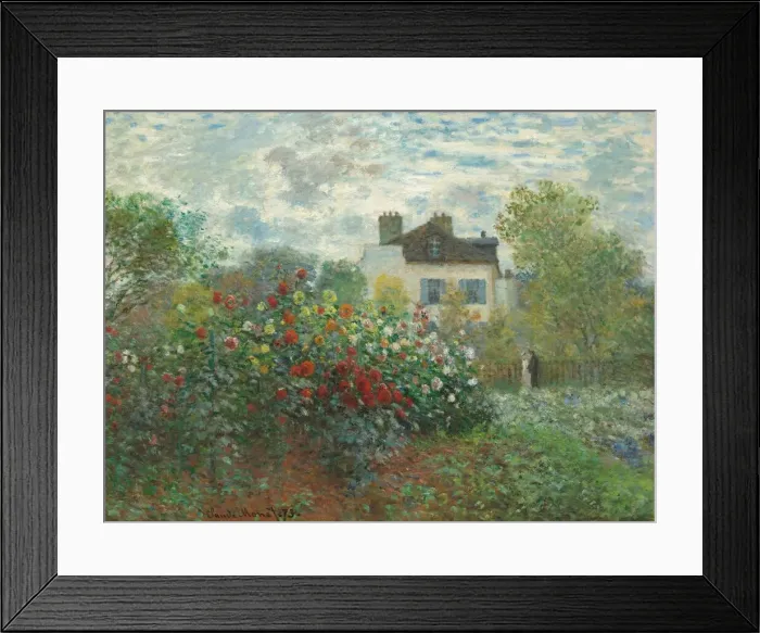 Framed Print : The Artists Garden in Argenteuil (A Corner of the Garden with Dahlias), 1873 Framed Print : The Artists Garden in Argenteuil (A Corner of the Garden with Dahlias), 1873