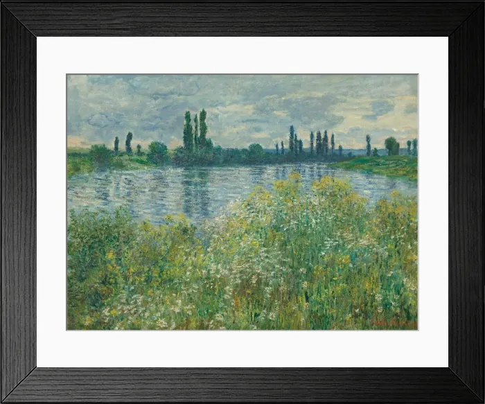 Framed Print : Banks of the Seine, Vetheuil, 1880. Creator: Claude Monet