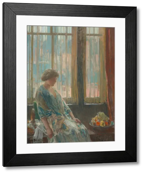 Framed Print : The New York Window, 1912. Creator: Frederick Childe Hassam Framed Print : The New York Window, 1912. Creator: Frederick Childe Hassam