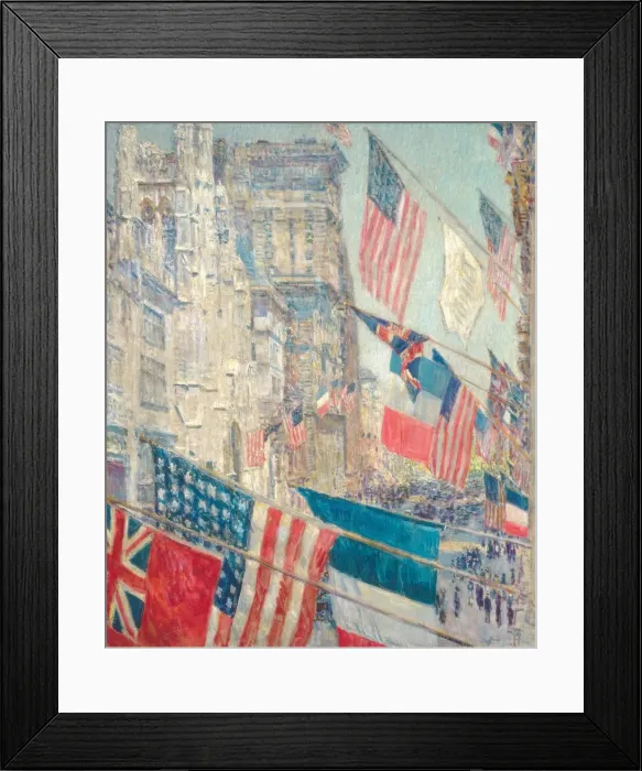 Framed Print : Allies Day, May 1917, 1917. Creator: Frederick Childe Hassam Framed Print : Allies Day, May 1917, 1917. Creator: Frederick Childe Hassam