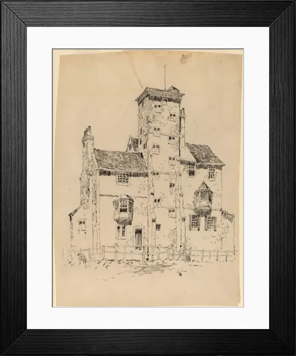Framed Print : Norman Structure, 1885. Creator: Frederick Childe Hassam Framed Print : Norman Structure, 1885. Creator: Frederick Childe Hassam
