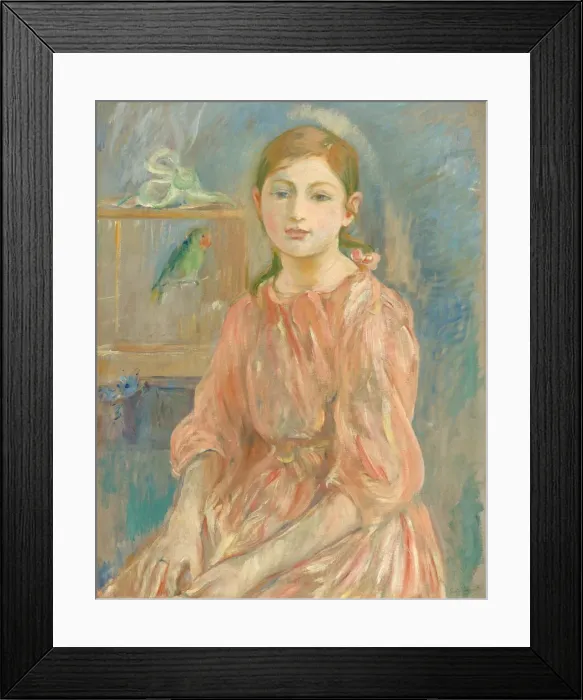 Framed Print : The Artists Daughter with a Parakeet, 1890. Creator: Berthe Morisot Framed Print : The Artists Daughter with a Parakeet, 1890. Creator: Berthe Morisot