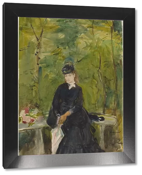 The Artists Sister Edma Seated in a Park, 1864. Creator: Berthe Morisot