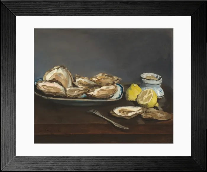 Framed Print : Oysters, 1862. Creator: Edouard Manet Framed Print : Oysters, 1862. Creator: Edouard Manet