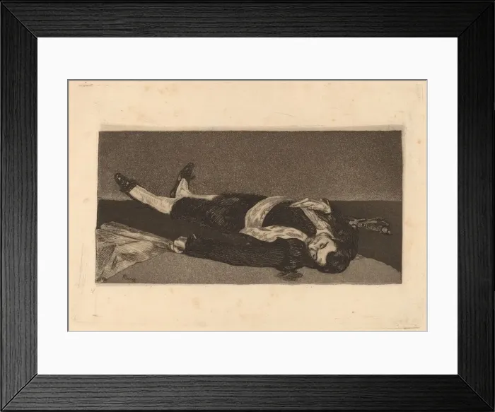 Framed Print : Dead Toreador (Torero mort), 1868. Creator: Edouard Manet Framed Print : Dead Toreador (Torero mort), 1868. Creator: Edouard Manet