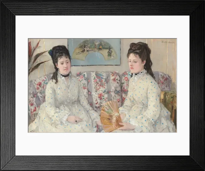 Framed Print : The Sisters, 1869. Creator: Berthe Morisot
