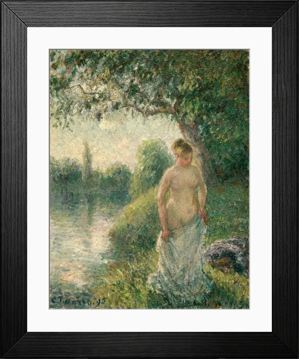 Framed Print : The Bather, 1895. Creator: Camille Pissarro Framed Print : The Bather, 1895. Creator: Camille Pissarro