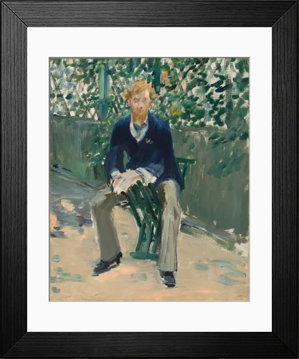 Framed Print : George Moore in the Artists Garden, c. 1879. Creator: Edouard Manet Framed Print : George Moore in the Artists Garden, c. 1879. Creator: Edouard Manet