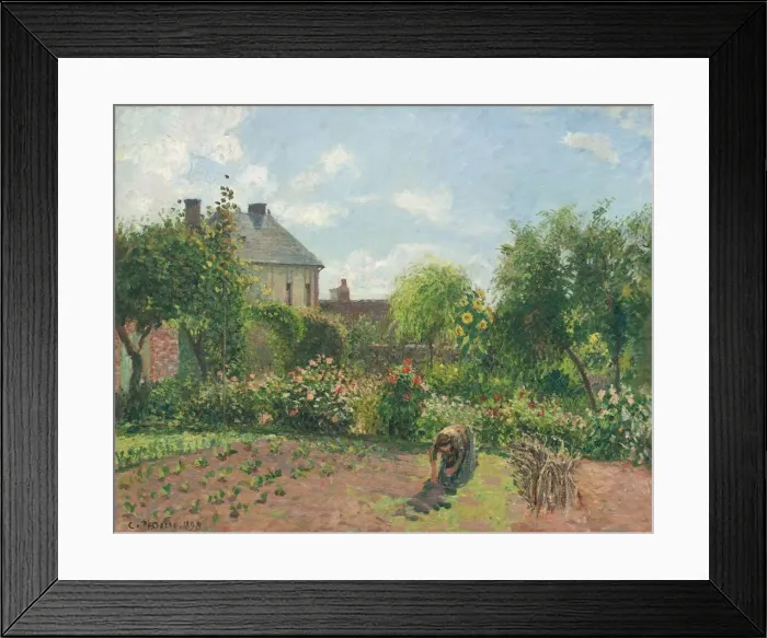 Framed Print : The Artists Garden at Eragny, 1898. Creator: Camille Pissarro Framed Print : The Artists Garden at Eragny, 1898. Creator: Camille Pissarro